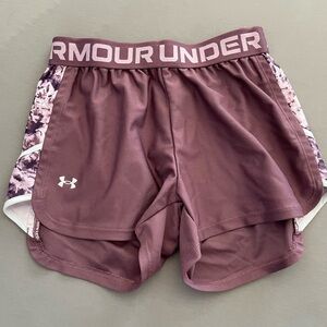Under Armour Women's Purple Shorts and Sports Bra